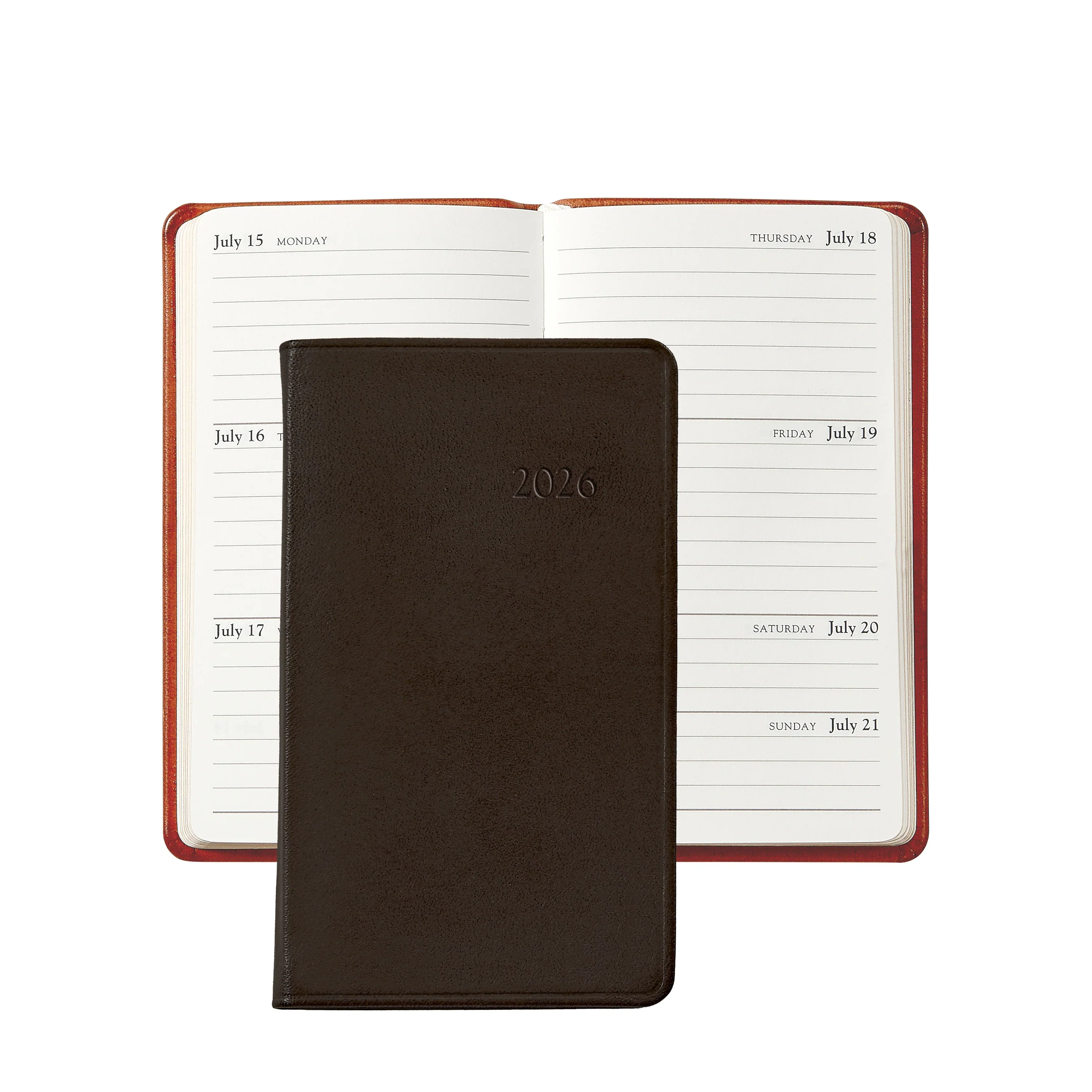 Graphic Image 2026 5" Pocket Datebook Traditional Leather - Image 3