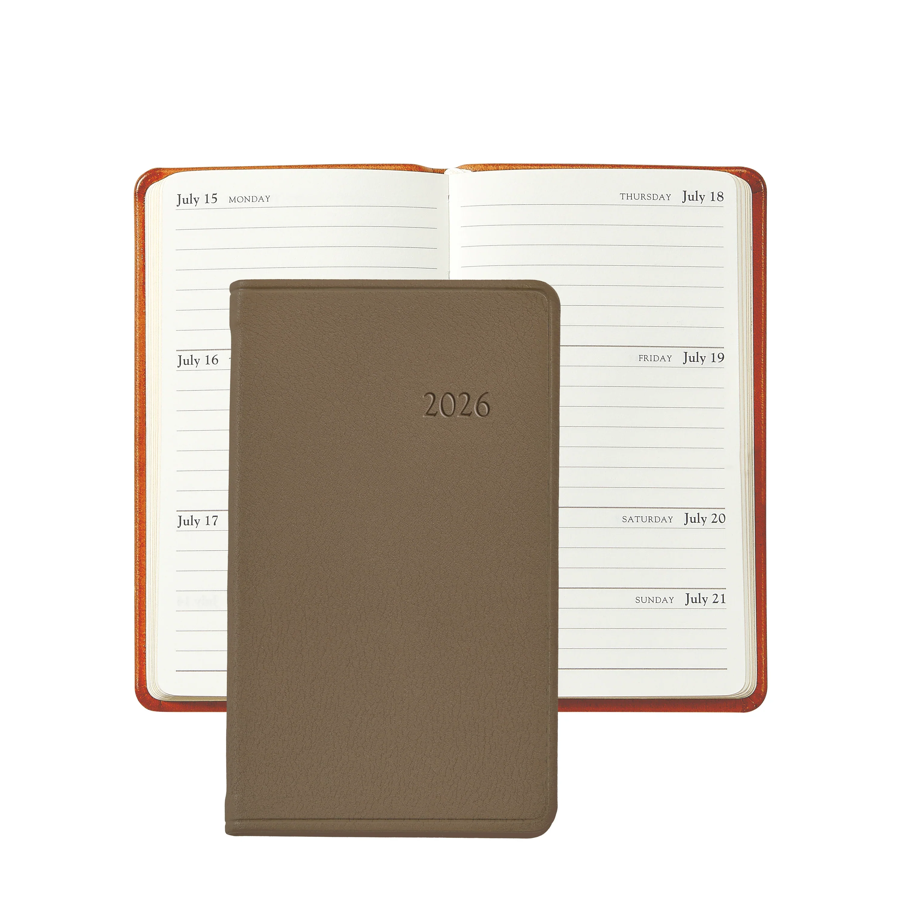 Graphic Image 2026 5" Pocket Datebook Traditional Leather - Image 7