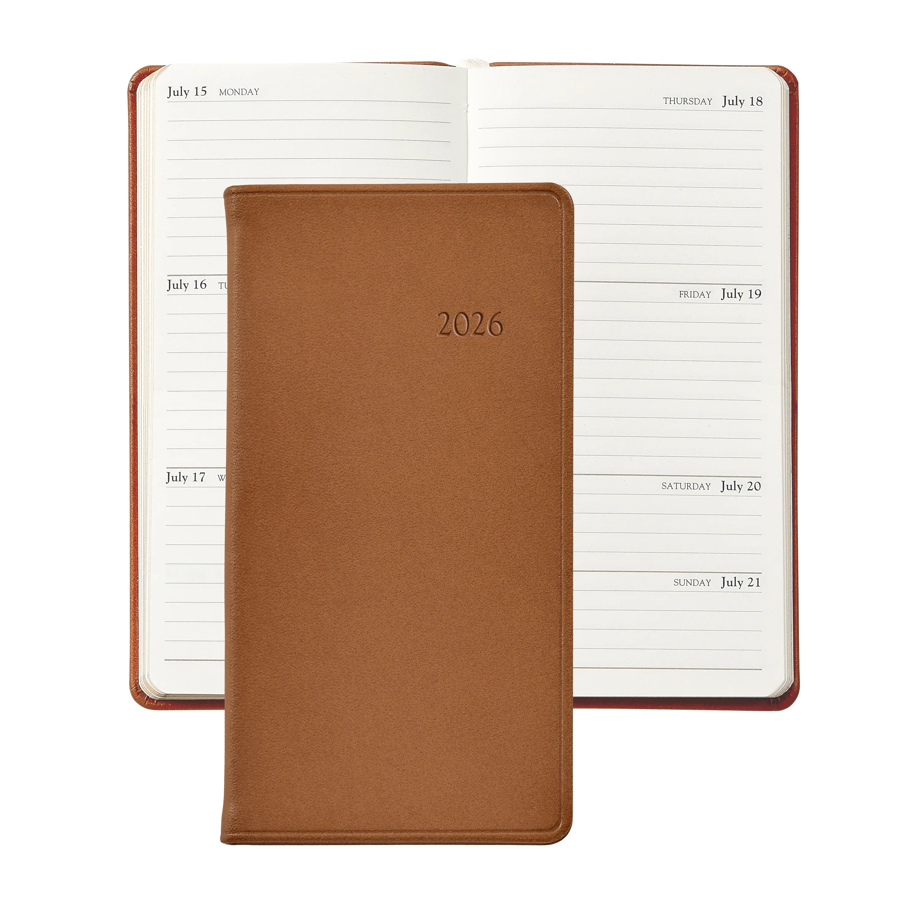 Graphic Image 2026 6" Pocket Datebook Traditional Leather - Image 4