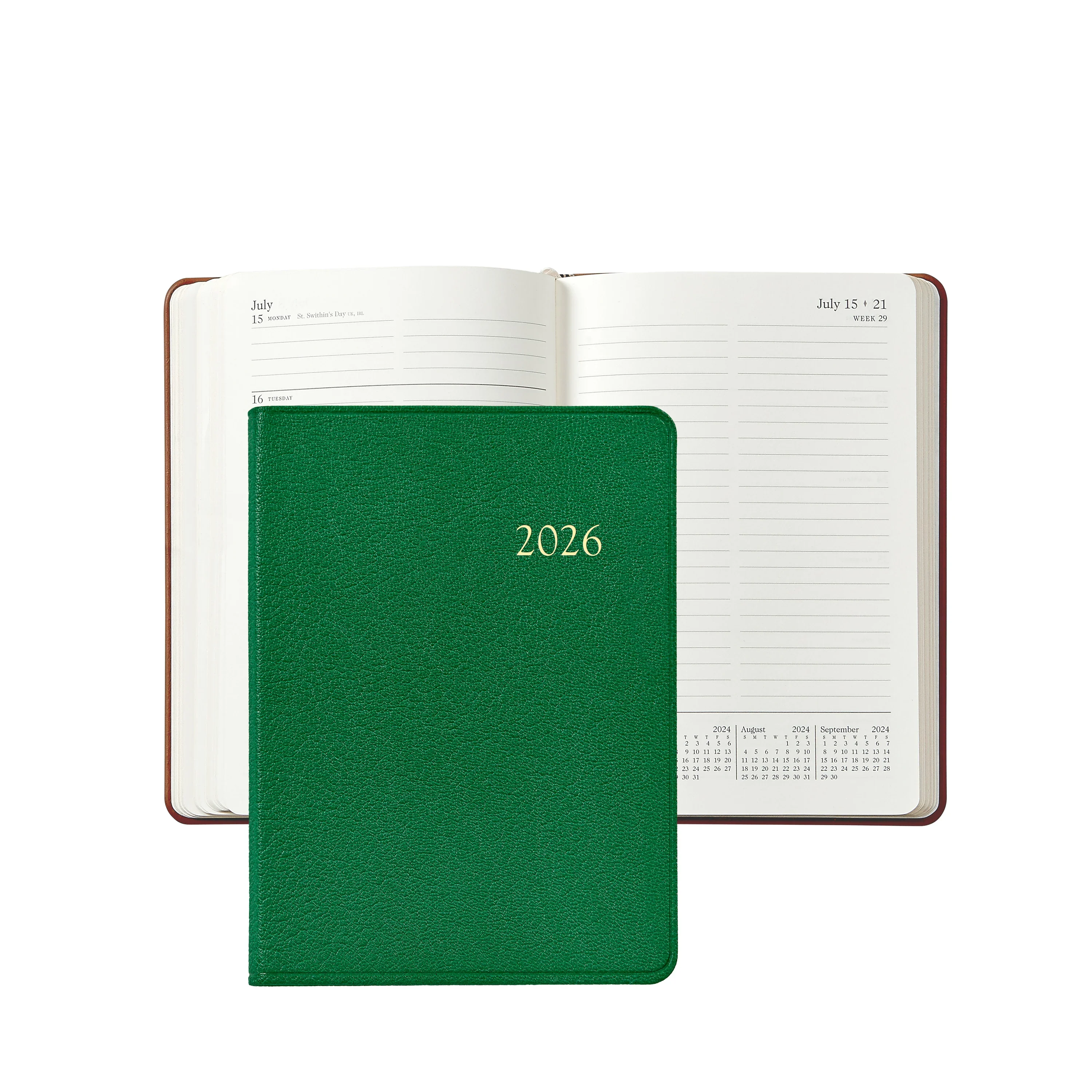 Graphic Image 2026 Weekly Notebook Goatskin Leather - Image 3