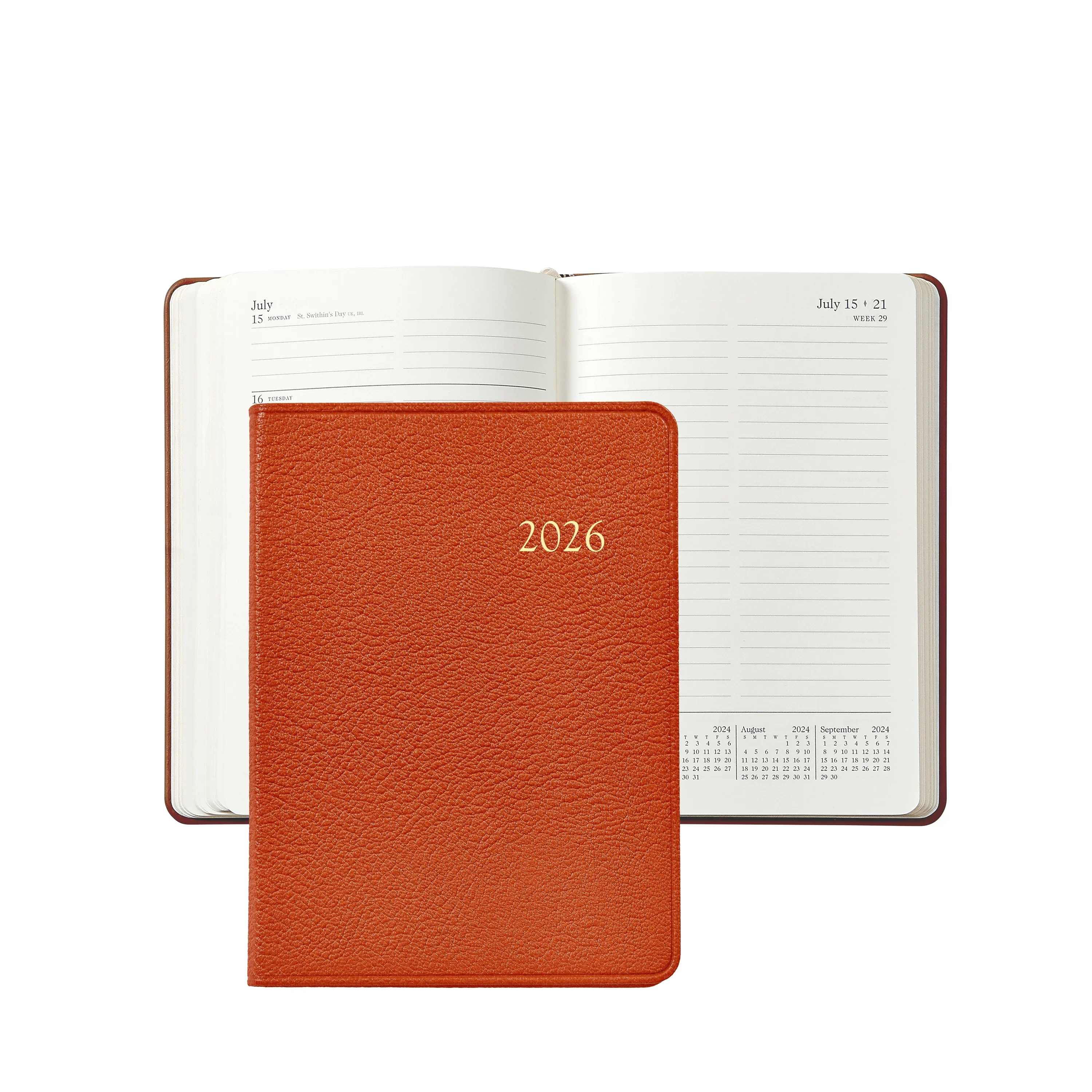 Graphic Image 2026 Weekly Notebook Goatskin Leather - Image 4