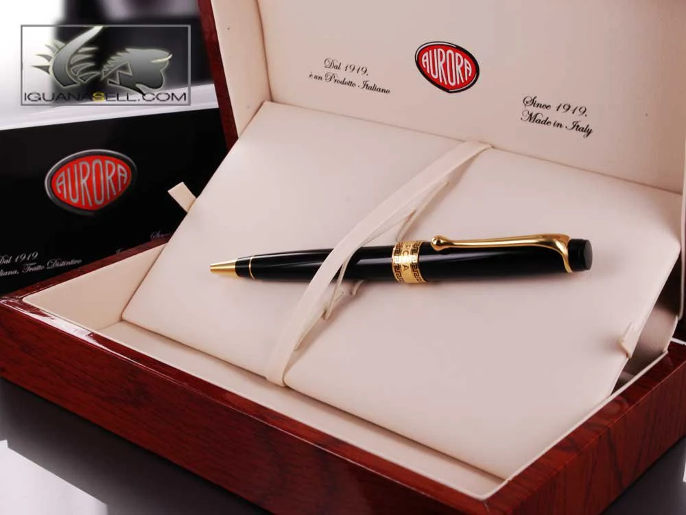 Aurora Optima - Resin Black Ballpoint Pen - AU-998N - Image 4