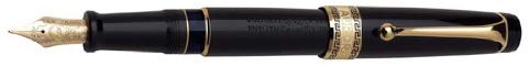 Aurora Optima - Resin Black Bold Point Fountain Pen - AU-997N-B