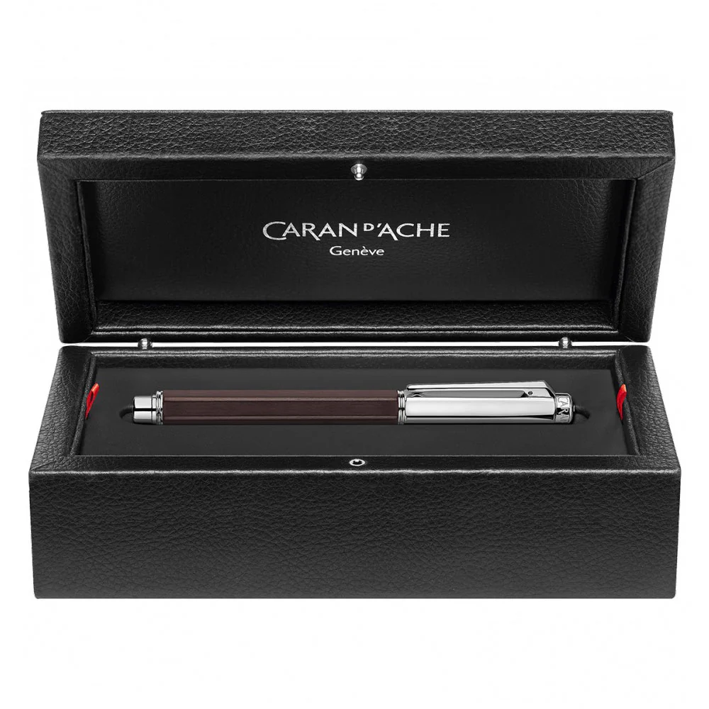 Caran d'Ache Varius Ebony Wood Silver-Plated and Rhodium-Coated Rollerball Pen - Image 3