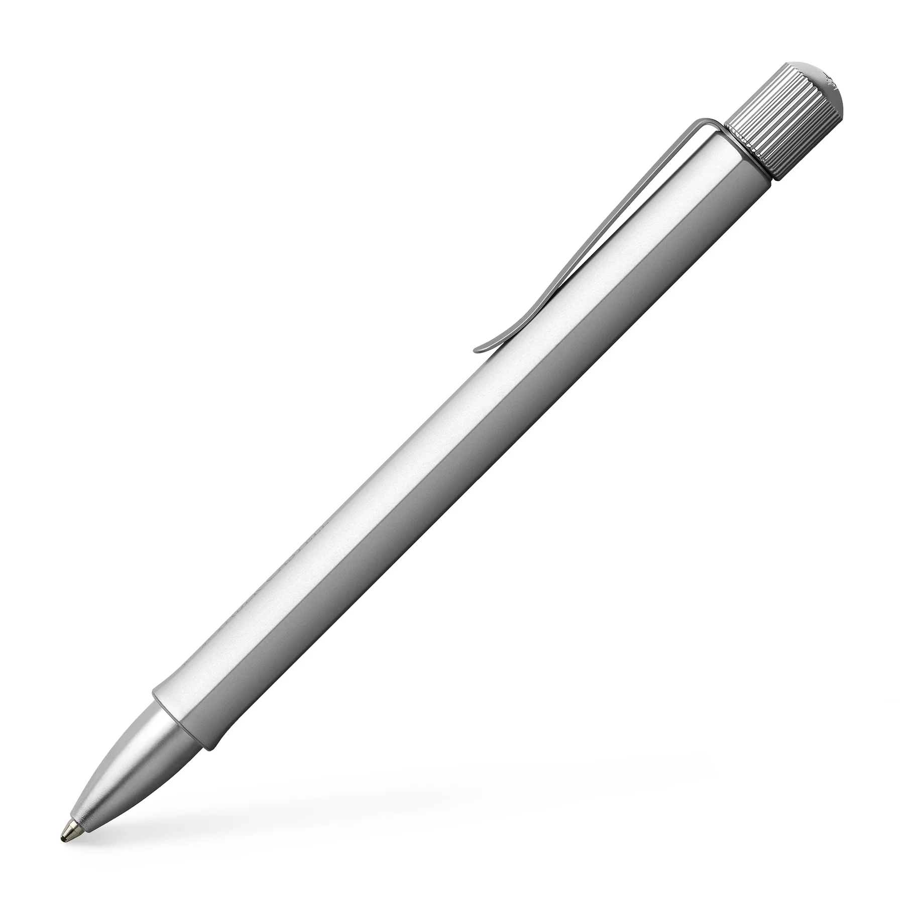 Faber-Castell Hexo Rollerball Pen and Ballpoint Pen Set Silver - Image 2