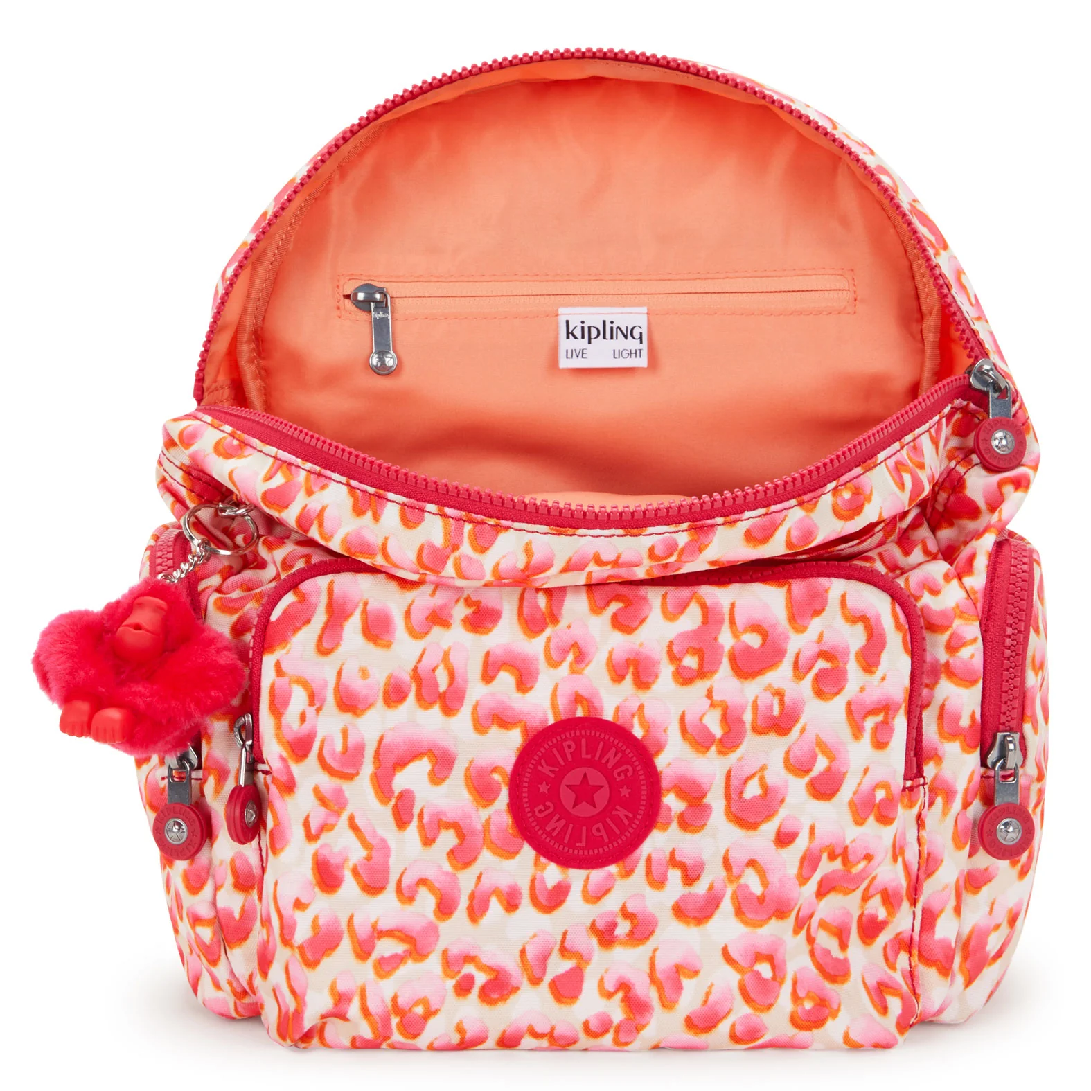 Kipling City Zip Small Backpack Latin Cheetah - Image 3