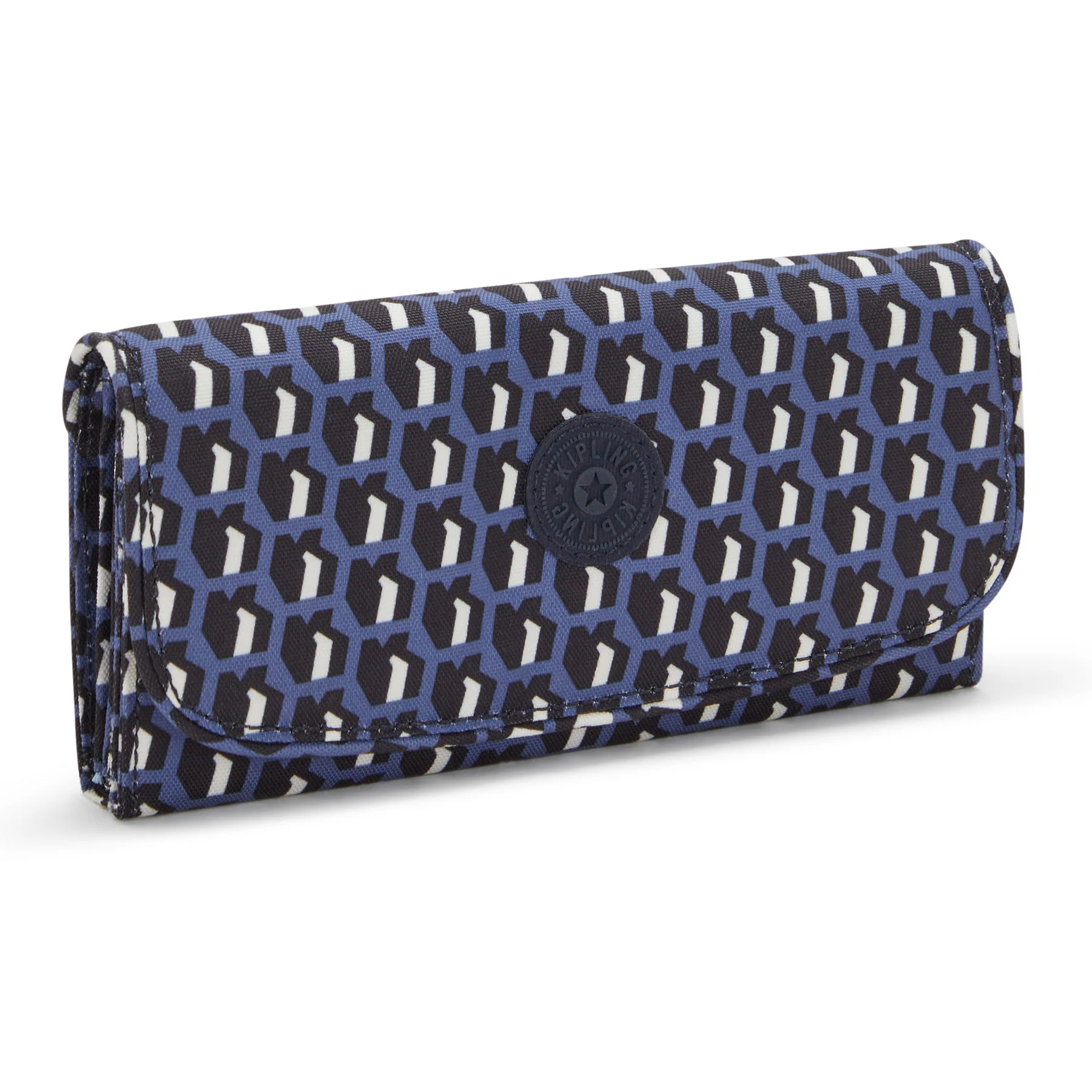 Kipling Money Land Snap Wallet - 3D K Blue Print - Image 2