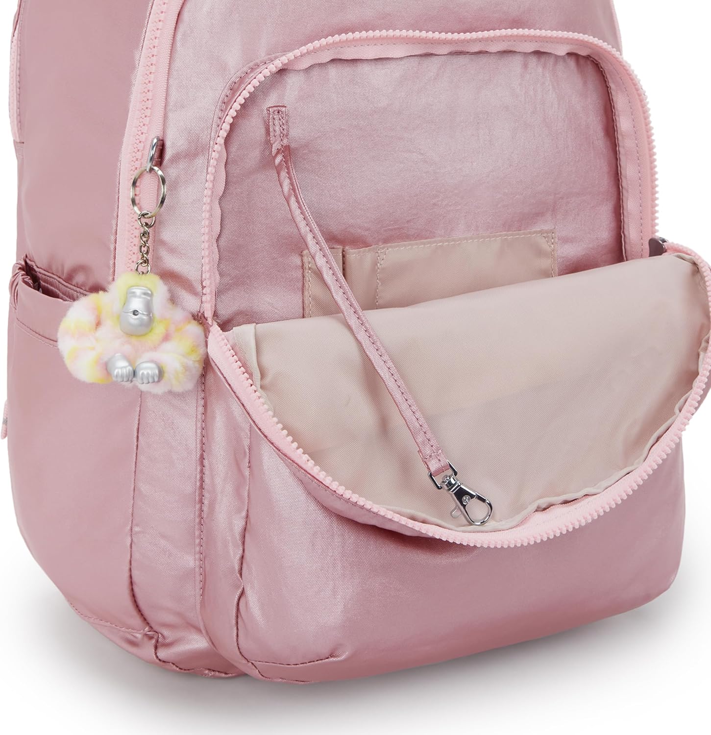 Kipling Seoul Extra Large 17" Laptop Backpack VIP Bronze Pink Metallic - Image 5