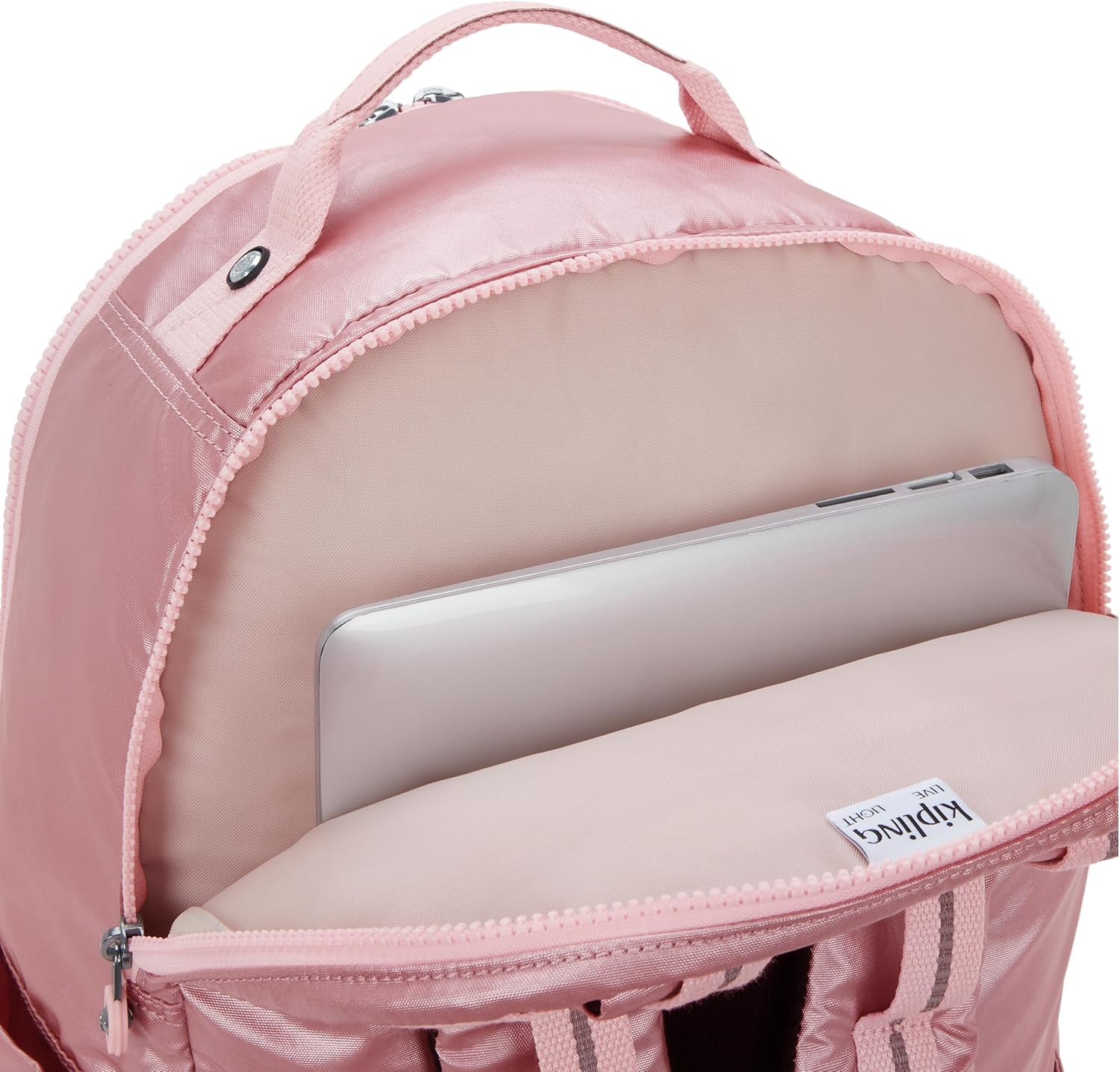 Kipling Seoul Extra Large 17" Laptop Backpack VIP Bronze Pink Metallic - Image 6