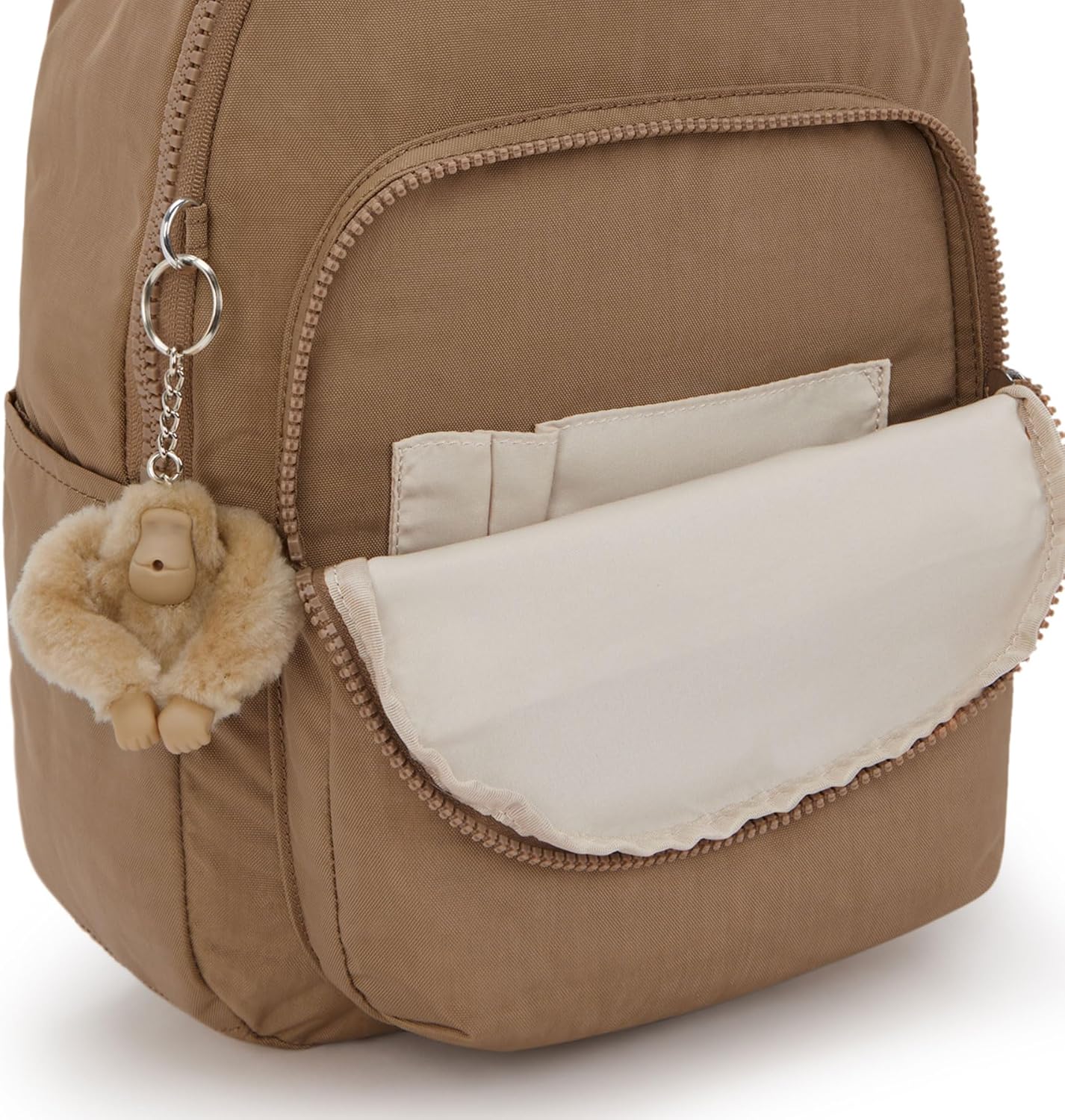 Kipling Seoul Small Nylon Tablet Backpack Early Tan - Image 6
