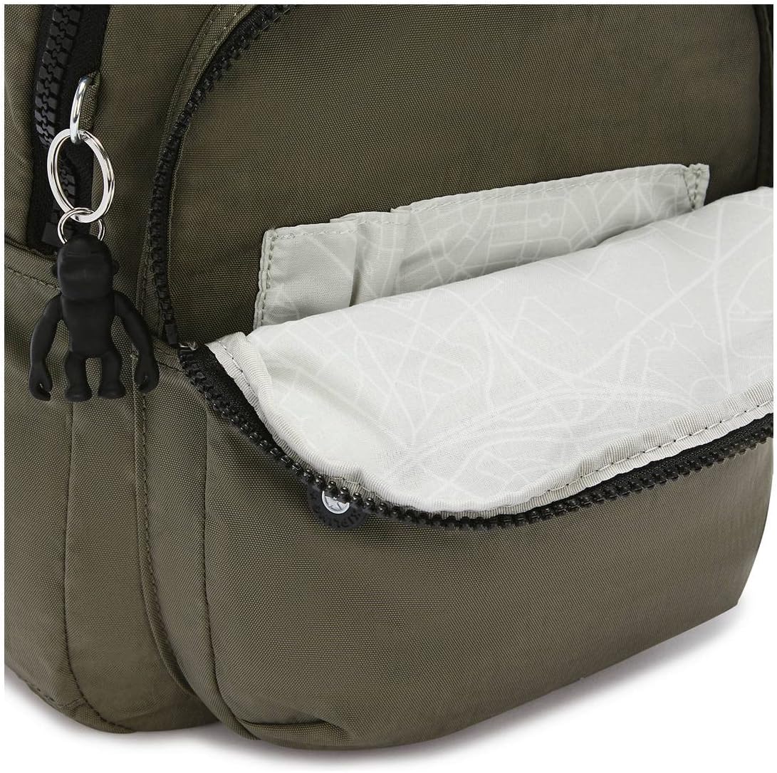 Kipling Seoul Small Nylon Tablet Backpack Moss Green - Image 7