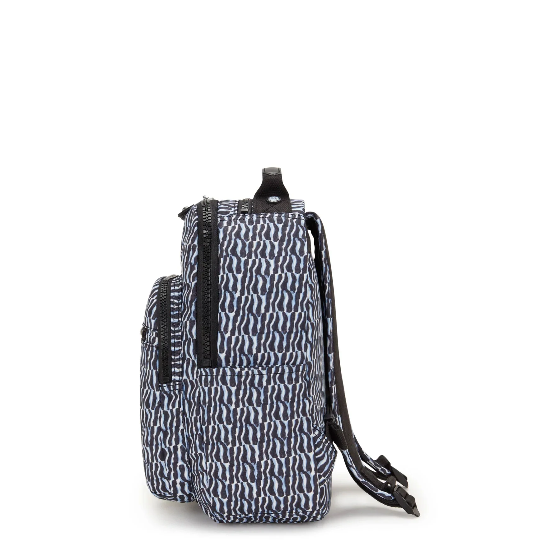 Kipling Seoul Small Printed Tablet Backpack - Holiday Waves Print - Image 2