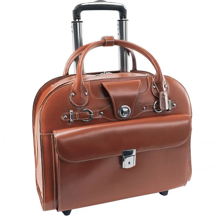 McKlein USA EDGEBROOK | 15” Leather Wheeled Laptop Briefcase