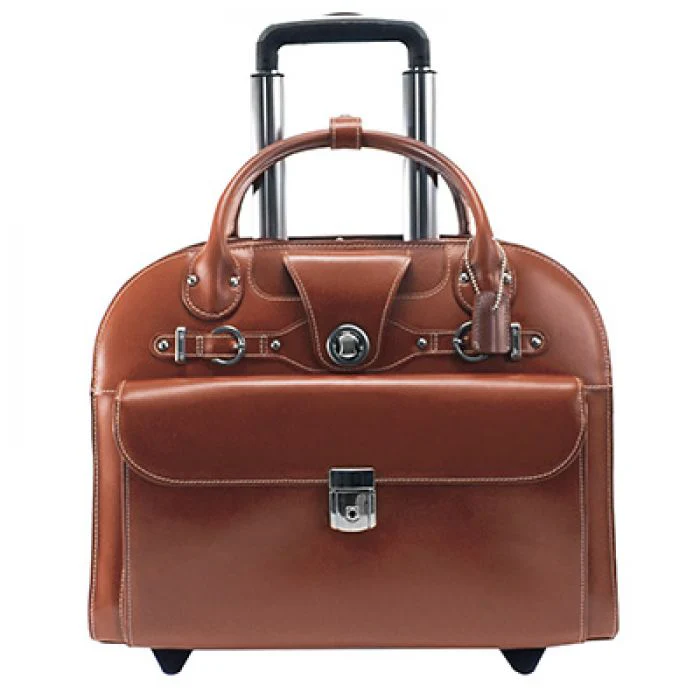 McKlein USA EDGEBROOK | 15” Leather Wheeled Laptop Briefcase - Image 6