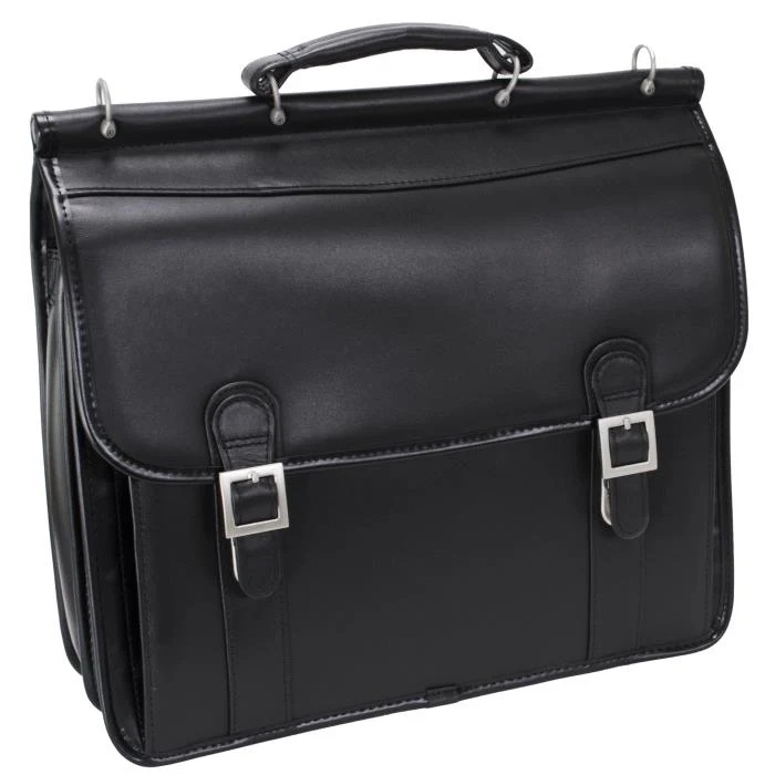 McKlein USA HALSTED | 15" Leather Double-Compartment Laptop Briefcase