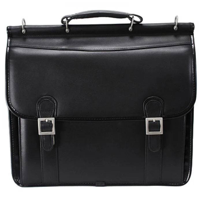 McKlein USA HALSTED | 15" Leather Double-Compartment Laptop Briefcase - Image 6