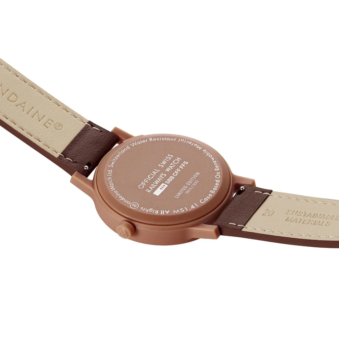 Mondaine Essence, 41 mm Men's Watch, Mocha Mousse, Limited Edition - Image 4