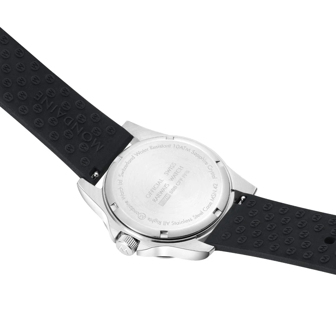 Mondaine Numeri 42 mm, Silicone Rubber Strap Watch MSN 42120.RB - Image 3