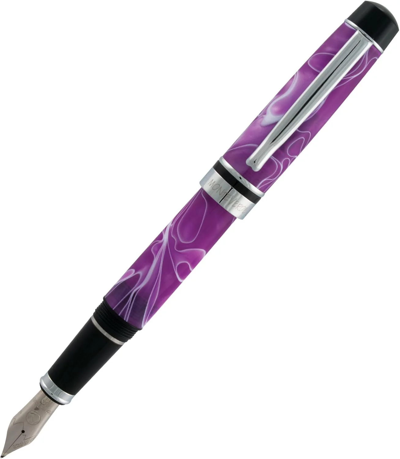 Monteverde Prima Purple/White Swirl Fountain Pen Fine