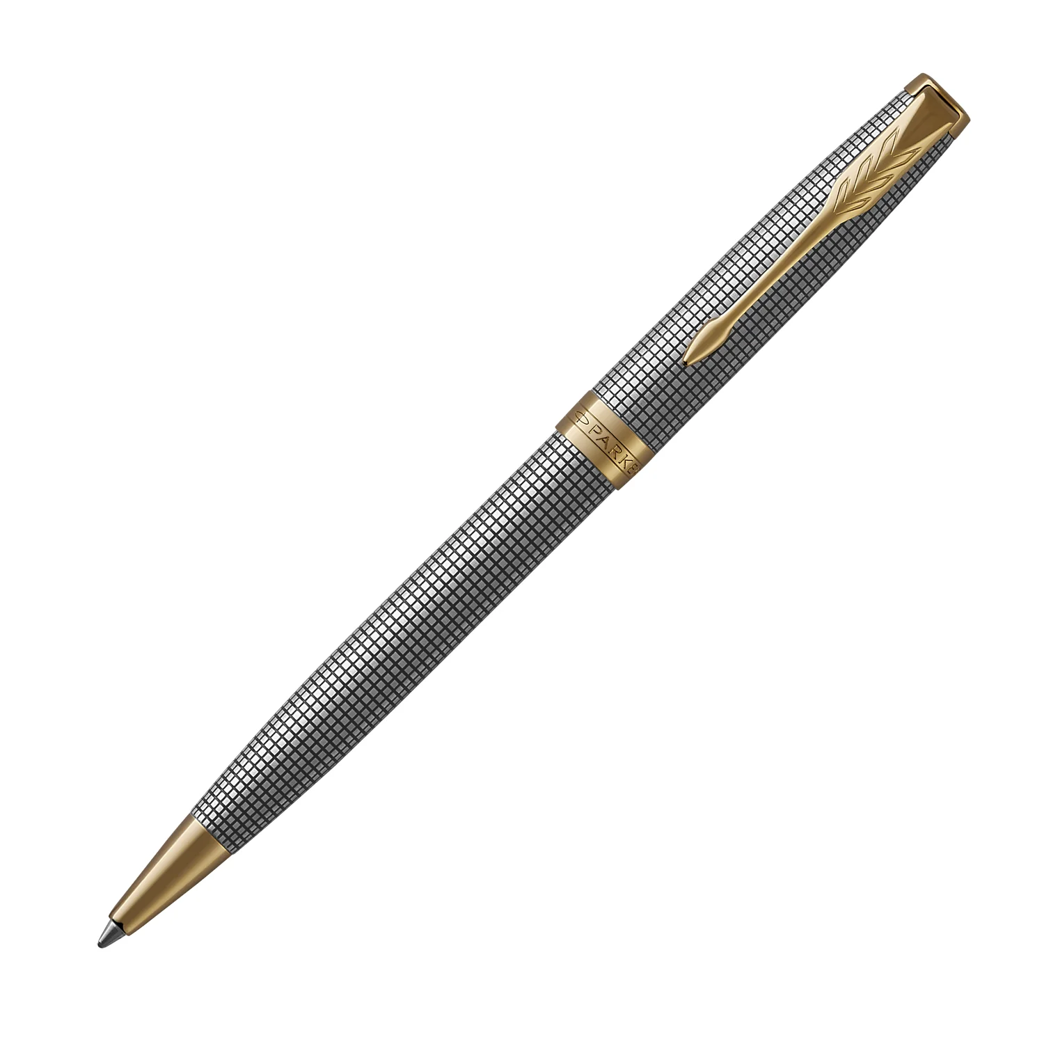 Parker Sonnet Prestige Cisele Sterling Silver GT Ballpoint Pen - Image 2