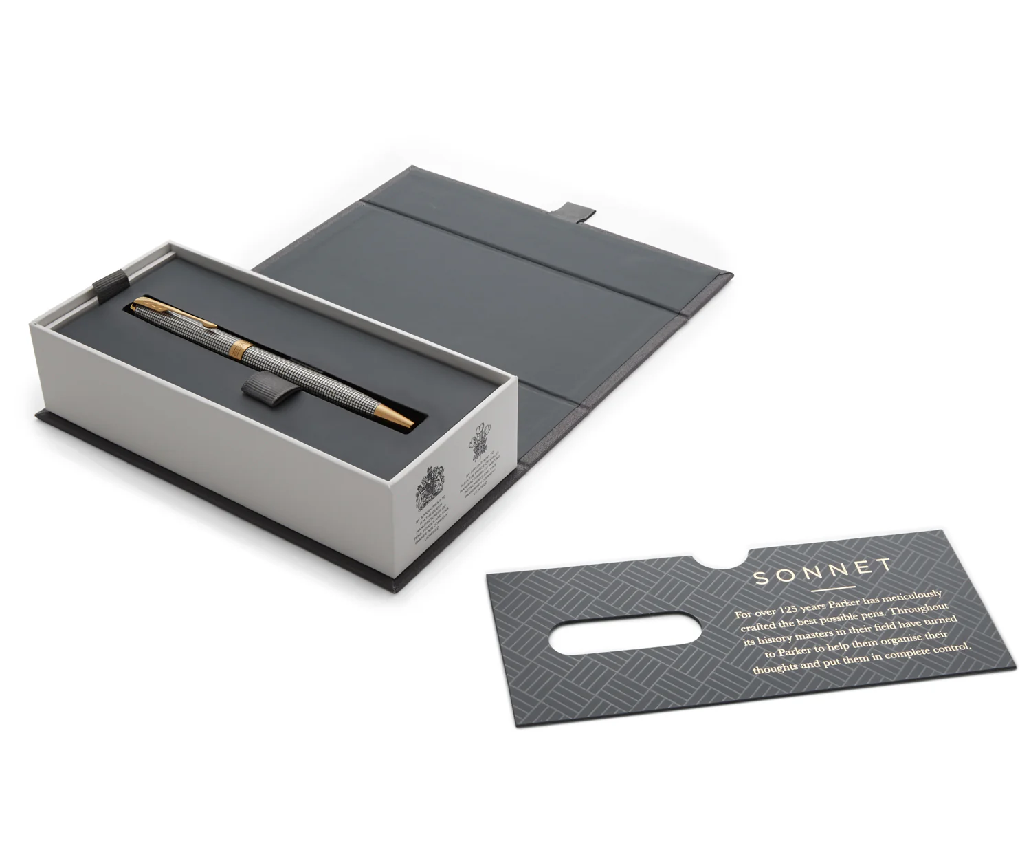 Parker Sonnet Prestige Cisele Sterling Silver GT Ballpoint Pen - Image 4