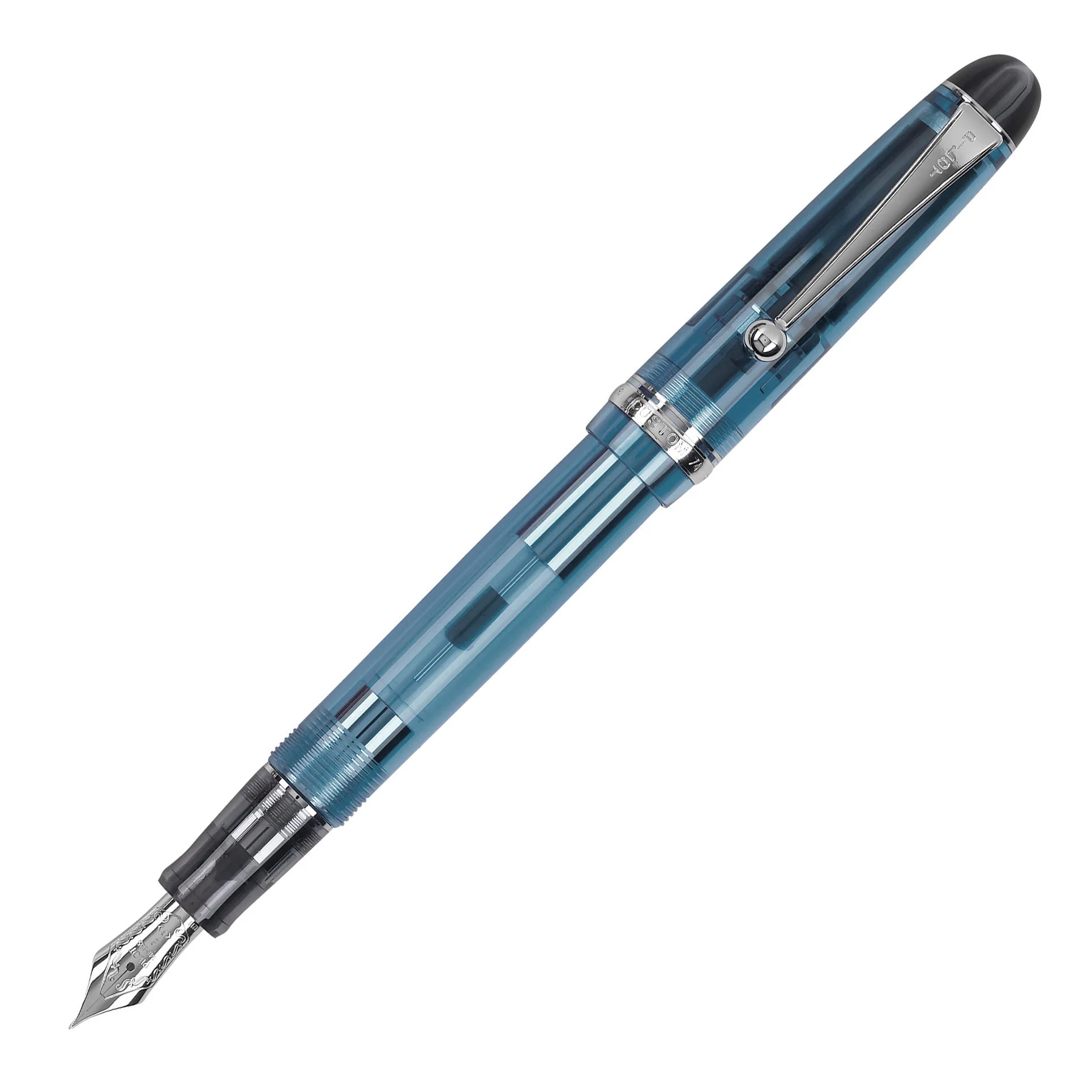 Pilot Custom 74 Demonstrator Fountain Pen Blue Stone - Image 2