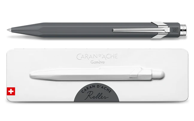 Caran d'Ache Roller pen 849, Grey with etui