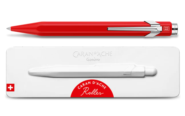 Caran d'Ache 849 Roller Pen Red with etui - Image 4