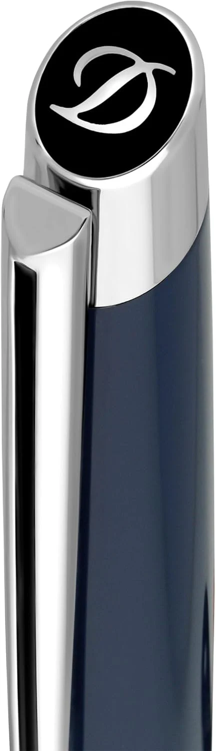 S. T. Dupont Defi Millenium Silver and Navy Ballpoint Pen - Image 2