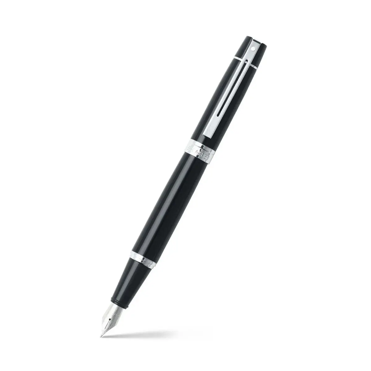 Sheaffer 300 Glossy Black Fountain Pen With Chrome Trims - Image 4