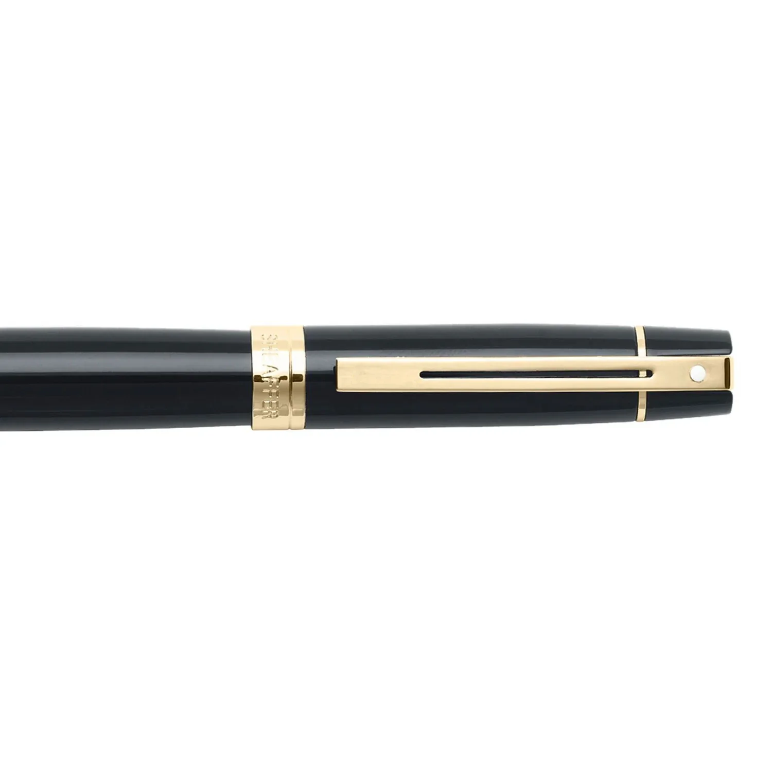 Sheaffer 300 Glossy Black with Gold Trims Rollerball Pen - Image 3