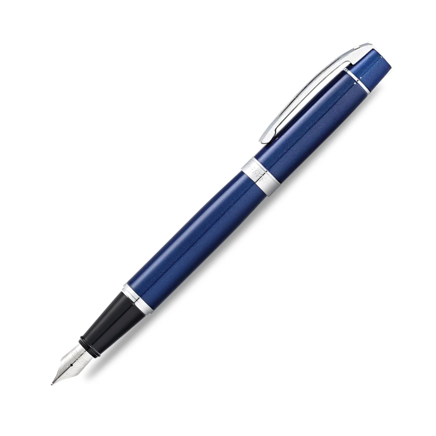 Sheaffer 300 Glossy Blue Fountain Pen With Chrome Trims - Image 5