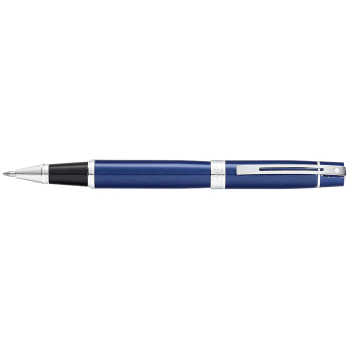 Sheaffer 300 Glossy Blue with Chrome Trims Rollerball Pen - Image 2