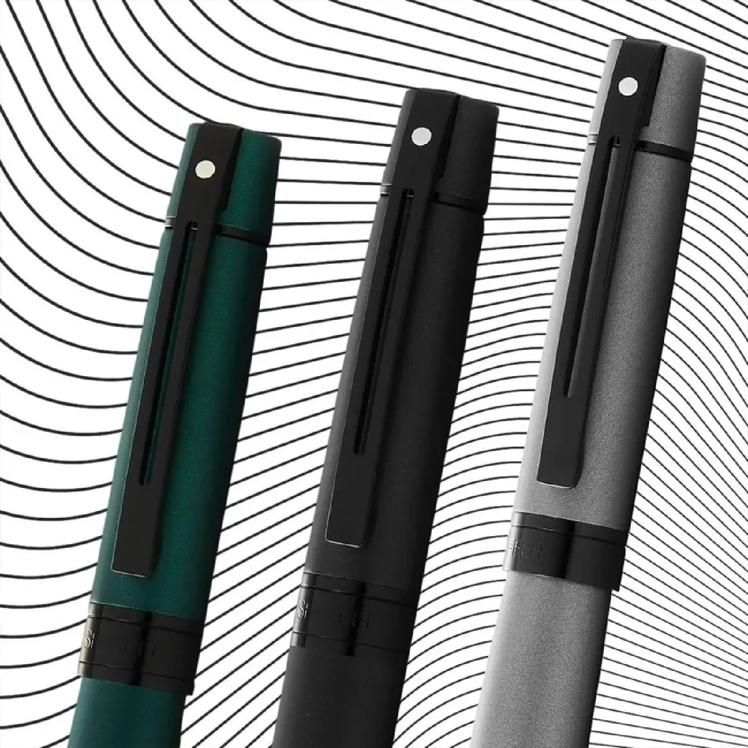 Sheaffer 300 Matte Gray Rollerball Pen With Black Trims - Image 5
