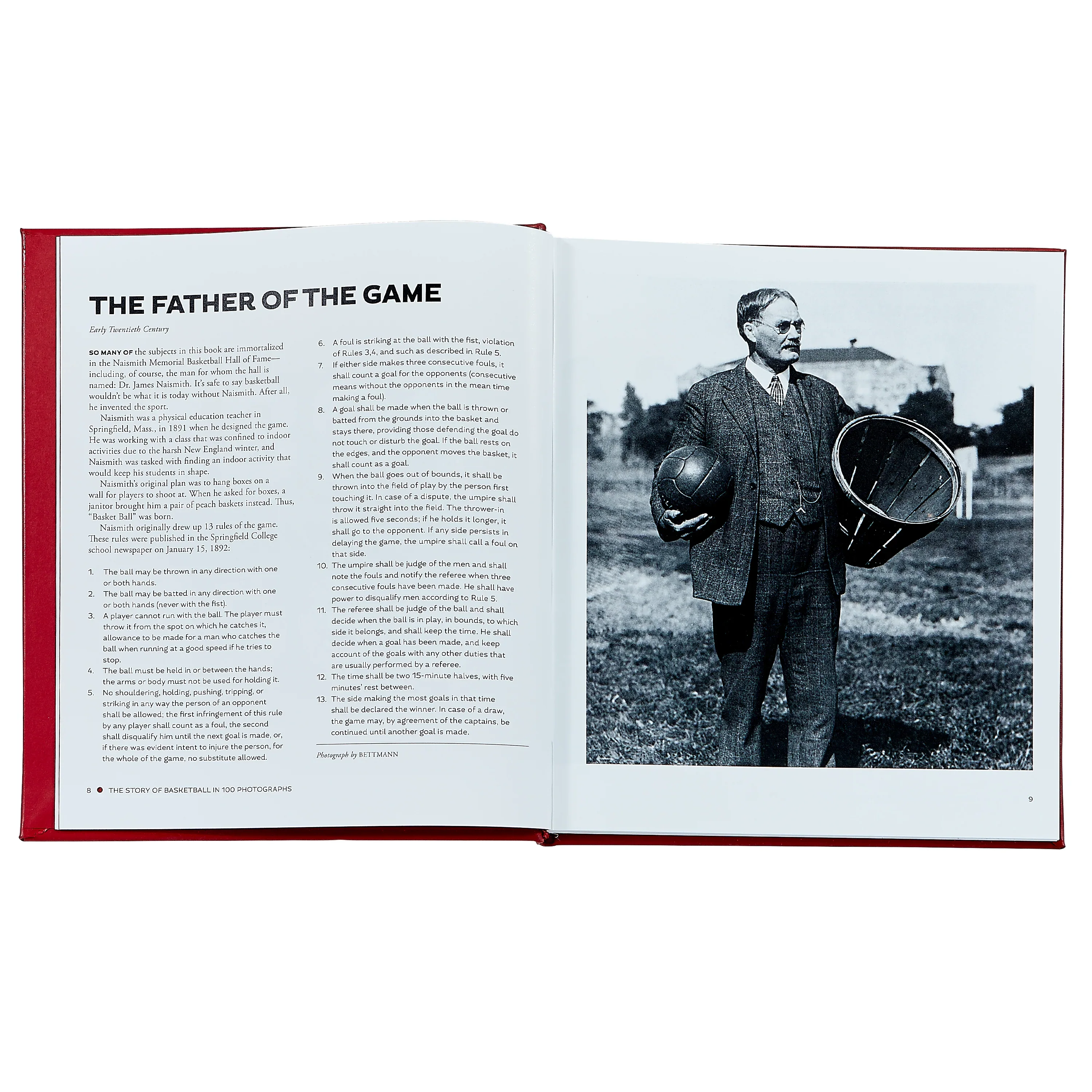 Graphic Image The Story of Basketball Red Bonded Leather - Image 3