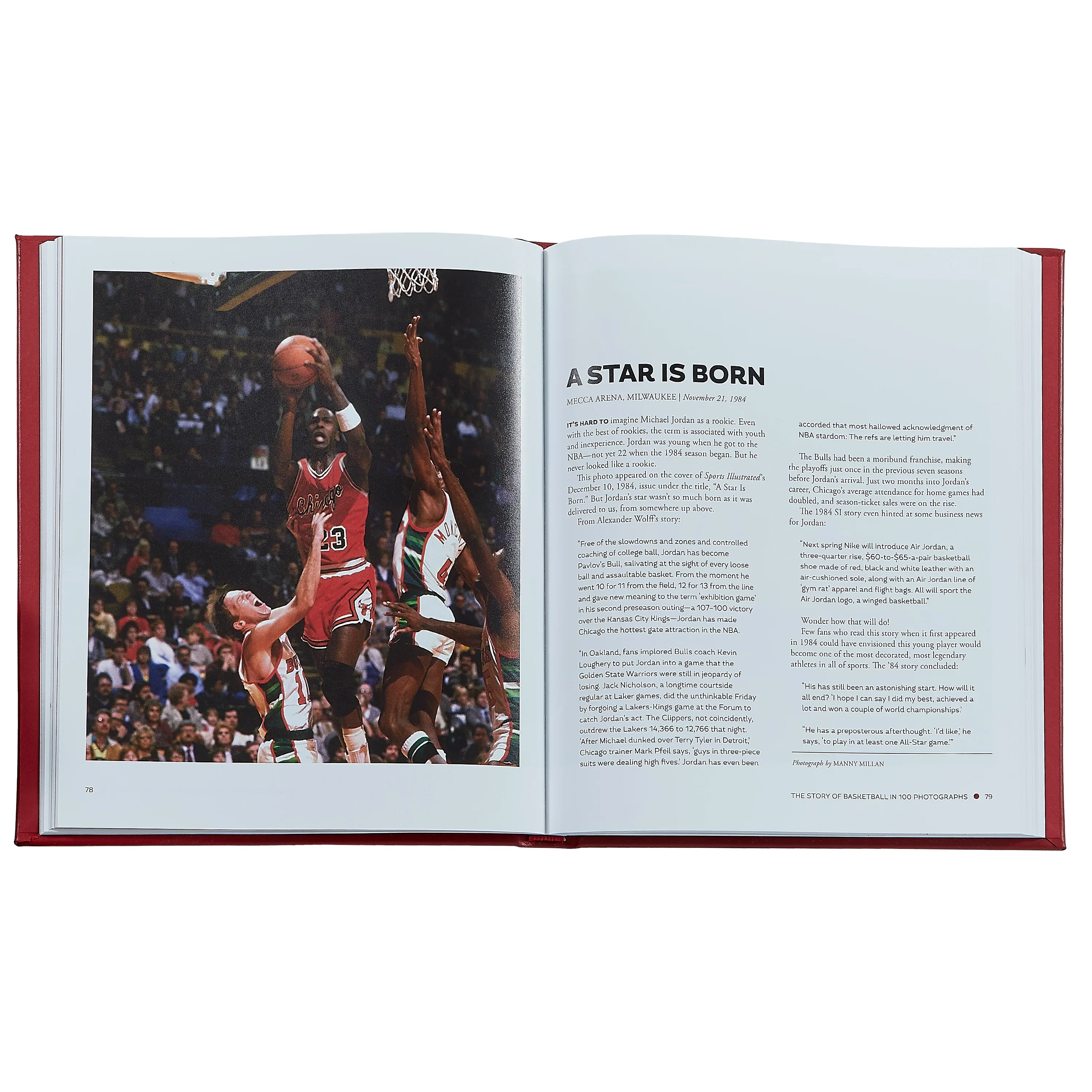 Graphic Image The Story of Basketball Red Bonded Leather - Image 5