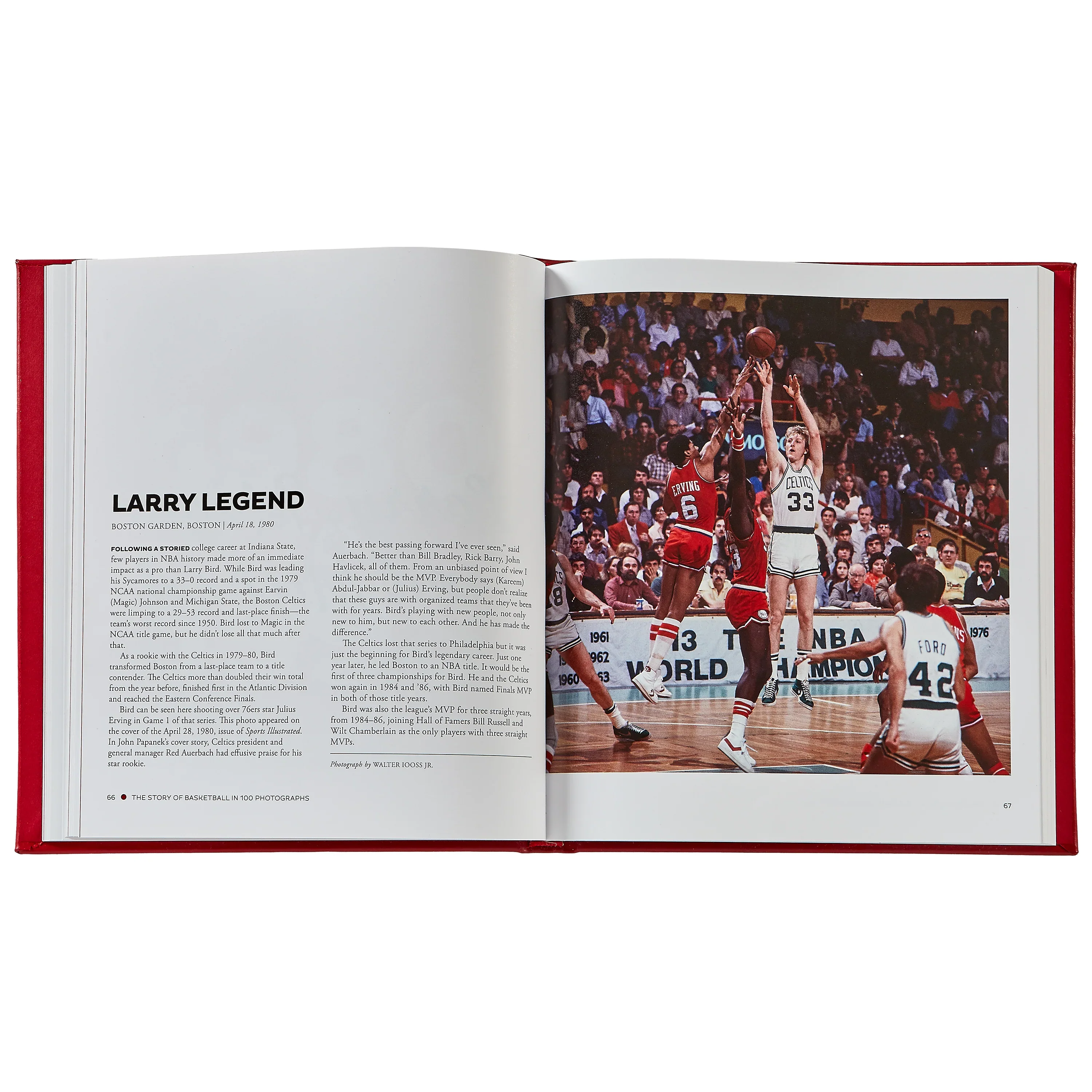 Graphic Image The Story of Basketball Red Bonded Leather - Image 6